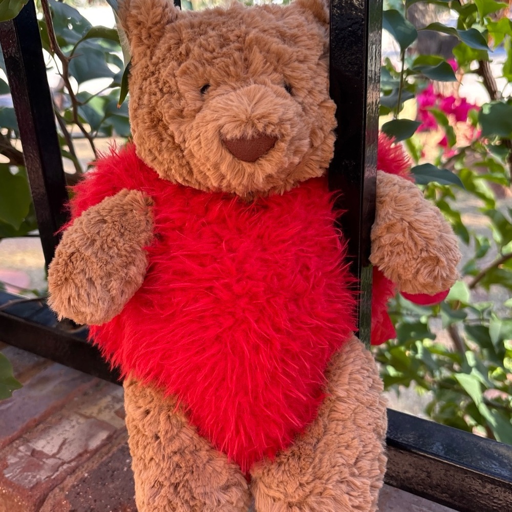 Jellycat Bartholomew Bear HEARTTHROB Authentic US seller HTF RETIRED Valentines - Picture 10 of 14